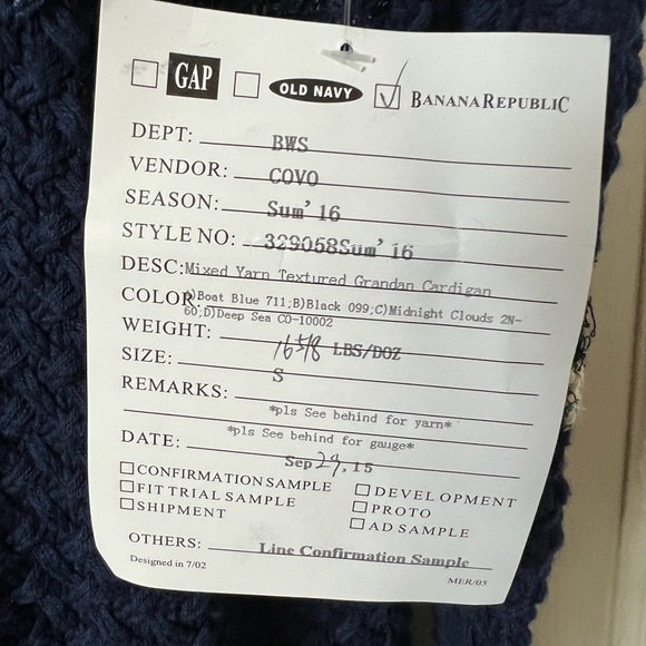 030 Banana Republic NWT One-of -a-kind Sample Sweater - Picture 5 of 6